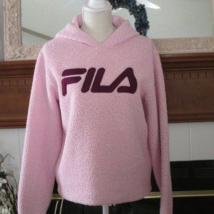 Fila Fluffy Fleece Pink Hoodie 